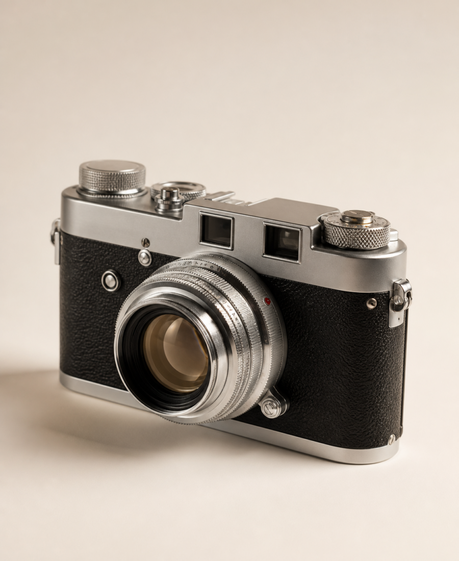 1960s rangefinder camera — In Use Since collection study