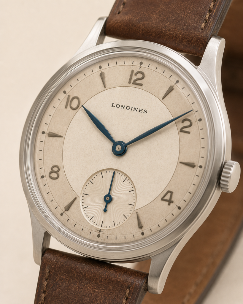 Longines 12.68Z sector dial detail — In Use Since collection study