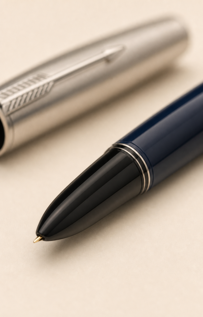 Parker 51 hooded nib detail — In Use Since collection study