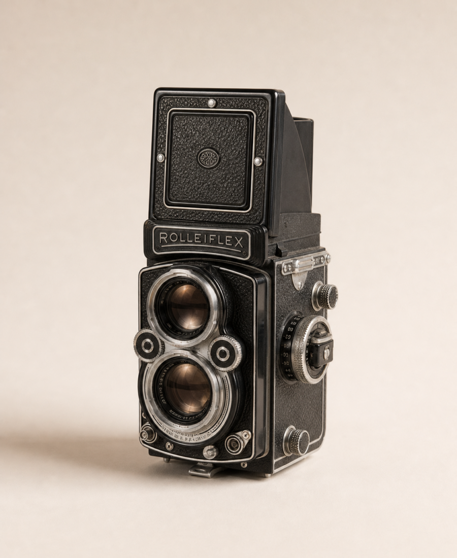 Rolleiflex 3.5F primary view — In Use Since collection study